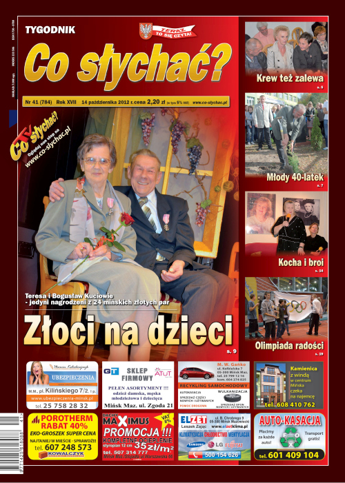 Okładka gazety Co słychać? - nr 41 (784) 2012